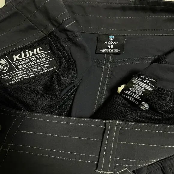 Kuhl Renegade Short Pants Men's 40 Performance Cargo Tech Dark Gray Gorp Outdoor - Picture 3 of 9